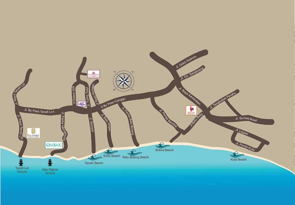 Ombak Villa Cemagi 海神庙 外观 照片